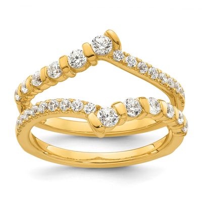 Lab Grown Diamond VS/SI FGH Ring Guard 14k Gold, RM10520-075-LG,