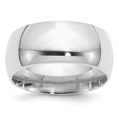 7mm Comfort Ring Fit Sterling Silver Rhodium-plated, QCF100ARH-10.5,
