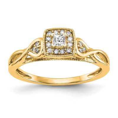 Lab Grown VS/SI FGH Diamond Complete Engagement Ring 14k Gold, RM3144E-020-CLG,