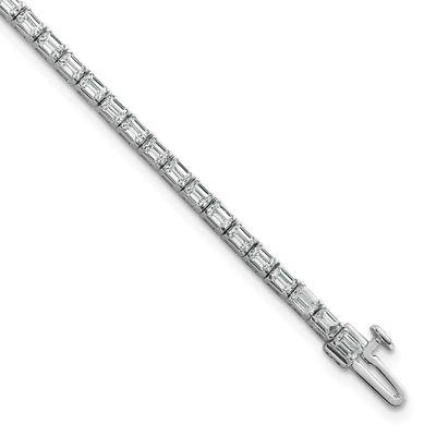 Lab Grown Diamond VS/SI FGH Emerald Tennis Bracelet 14k White Gold, BM10541-500-WLG,