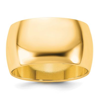 11mm Half Round Band 14k Gold, HR110-5,