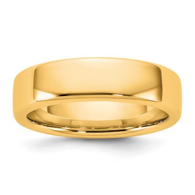 5.5mm European Comfort Fit Band 14k Gold, ECF055-7,