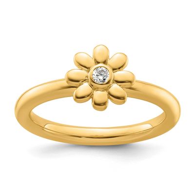 Diamond Flower Ring 14k Gold, SK2181-8, 196904274583