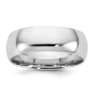 6.5mm Comfort Fit Band 14k White Gold, WCFL065-4.5,