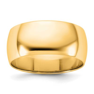 8.5mm Half Round Band 10k Gold, 1HRL085-13,