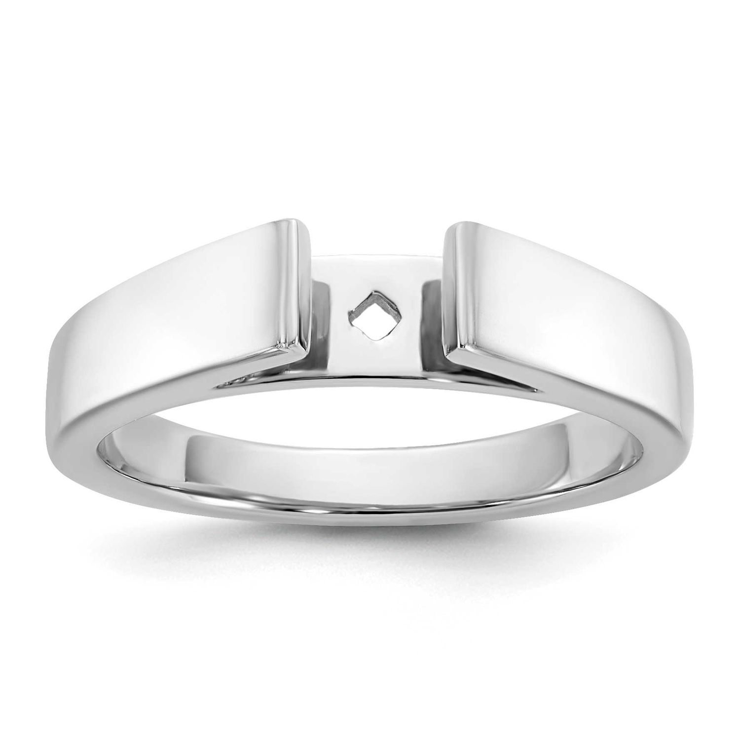 Peg Set 3.8mm Solitaire Engagement Ring Mounting 14k White Gold, RM1976E-3.8MM-W,