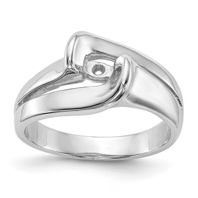 Peg Set Solitaire Engagement Ring Mounting 14k White Gold, RM2029E-W,