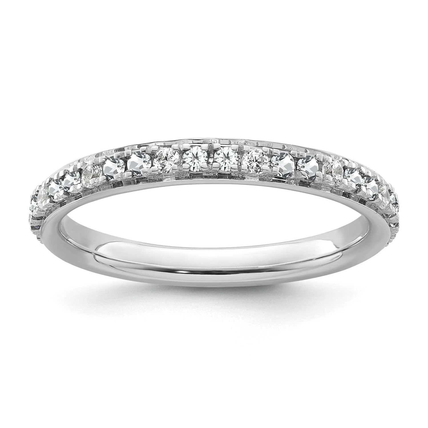 White Topaz and Diamond Ring 14k White Gold, SK2202-7,