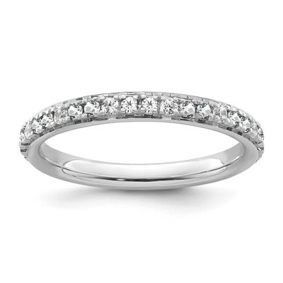 White Topaz and Diamond Ring 14k White Gold, SK2202-7,