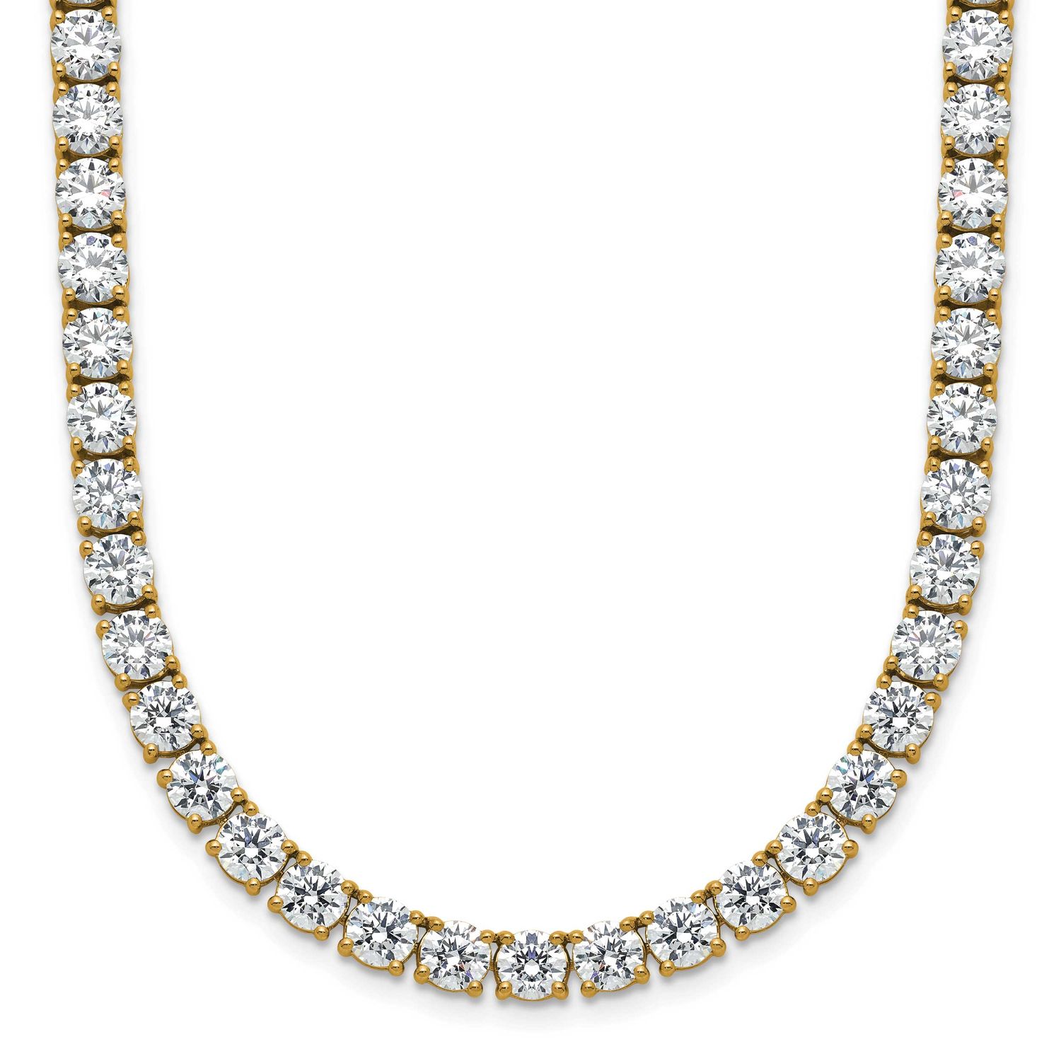 24in Lab Grown VS/SI FGH Round Diamond Straight Necklace 14k Gold, PM10326-LG-24,