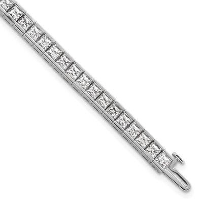 Lab Grown Diamond VS/SI FGH Princess Tennis Bracelet 14k White Gold, BM10331-WLG,
