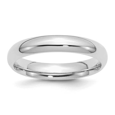 4mm Comfort Ring Fit Sterling Silver Rhodium-plated, QCF040RH-7.5,