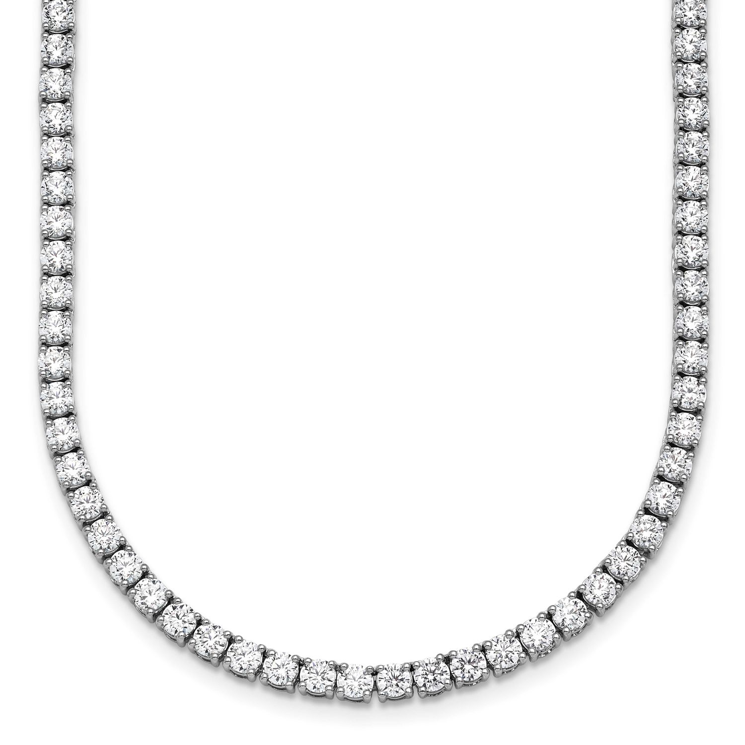 24in Lab Grown VS DEF Round Diamond Straight Necklace 14k White Gold, PM10322-WLD-24,