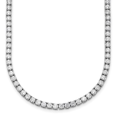24in Lab Grown VS DEF Round Diamond Straight Necklace 14k White Gold, PM10322-WLD-24,