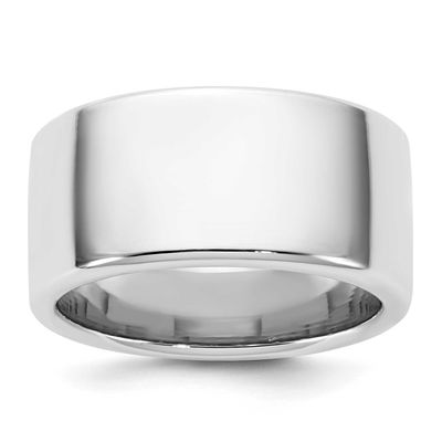 10mm European Comfort Fit Band 14k White Gold, WECF100-6.5,