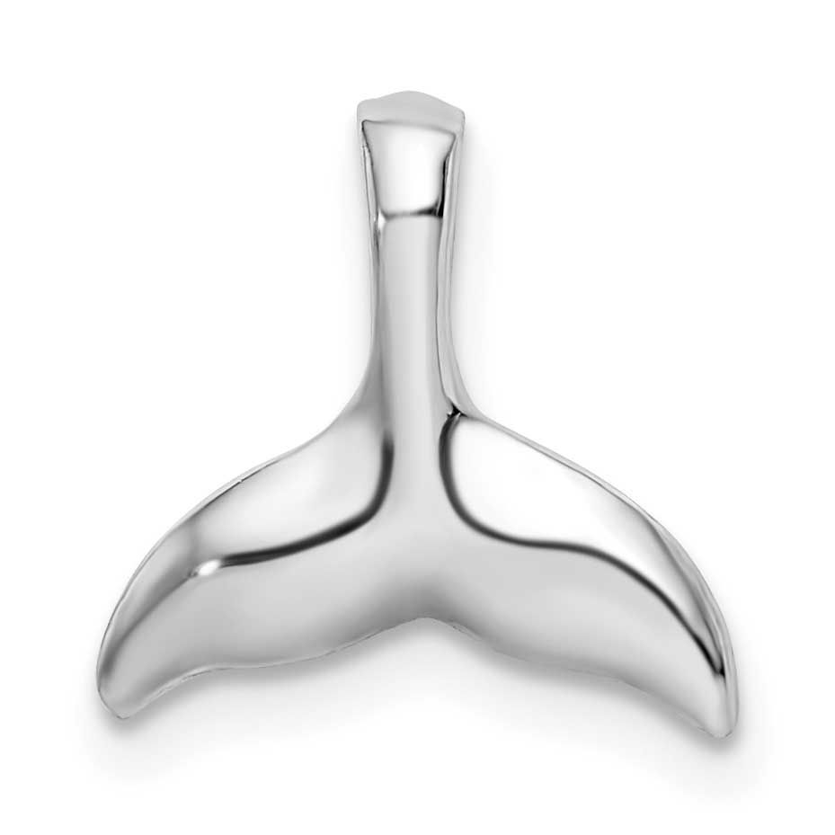 De-Ani Polished Mini Whale Tail Slide Sterling Silver Rhodium-plated, QC10541, 637218183906