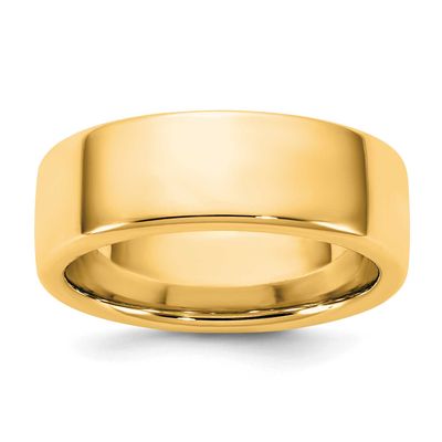 7mm European Comfort Fit Band 14k Gold, ECF070-10.5,