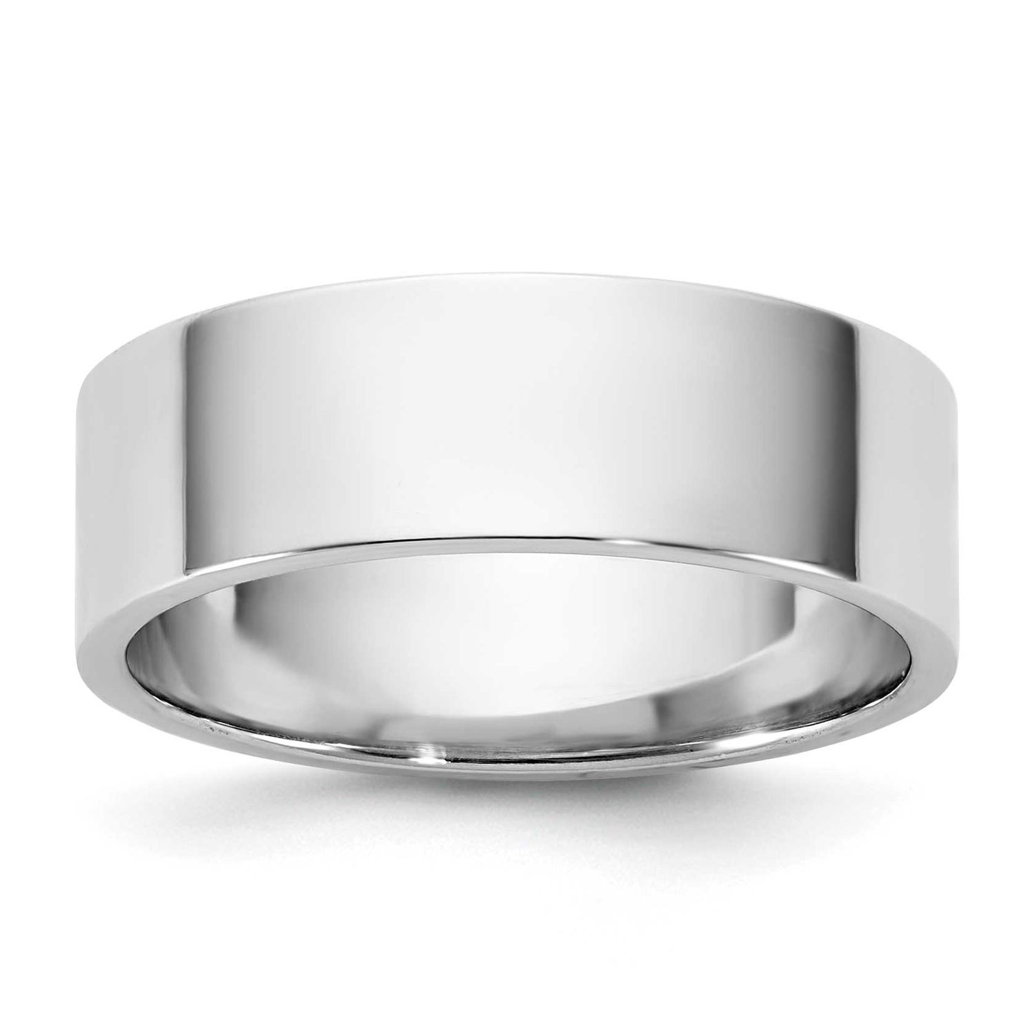 6.5mm Flat Band 10k White Gold, 1WFLL065-7.5,