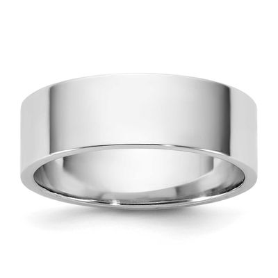 6.5mm Flat Band 10k White Gold, 1WFLL065-7.5,
