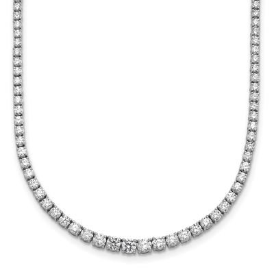 18in Lab Grown 5.415 ctw. VS DEF Round Diamond Graduated Necklace 14k White Gold, PM10332-WLD-18,