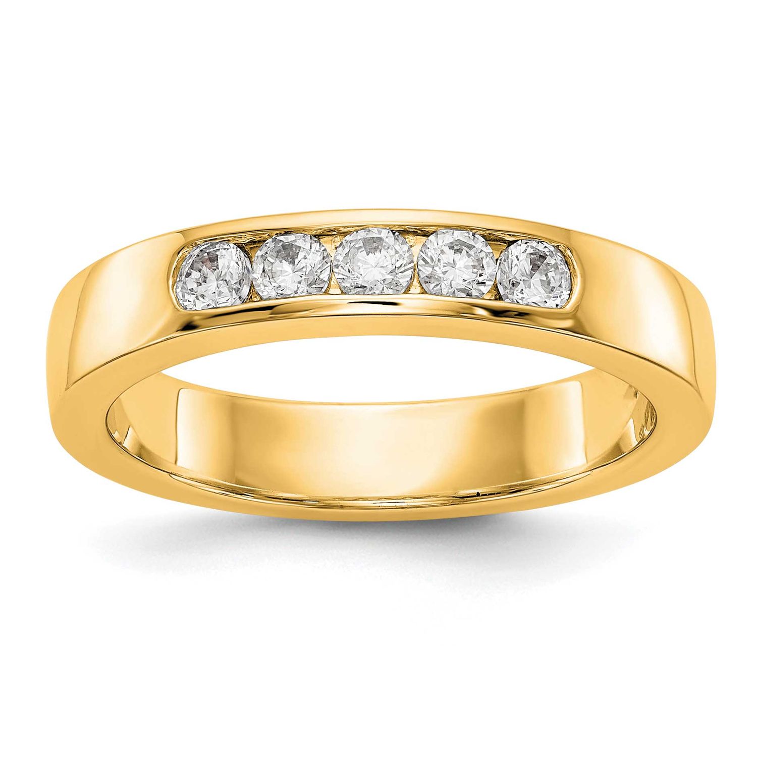 5-Stone Holds 5-2.5mm Round Channel Band Mounting Closed 14k Gold, RM3276B-030-Y,