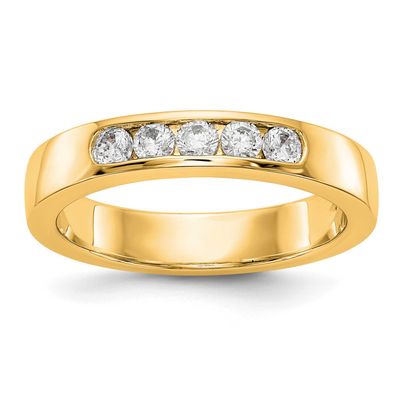 5-Stone Holds 5-2.5mm Round Channel Band Mounting Closed 14k Gold, RM3276B-030-Y,