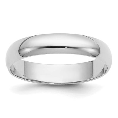 3.5mm Half Round Band 10k White Gold, 1WHRL035-9,