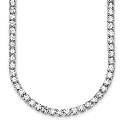 24in Lab Grown VS DEF Round Diamond Straight Necklace 14k White Gold, PM10325-WLD-24,