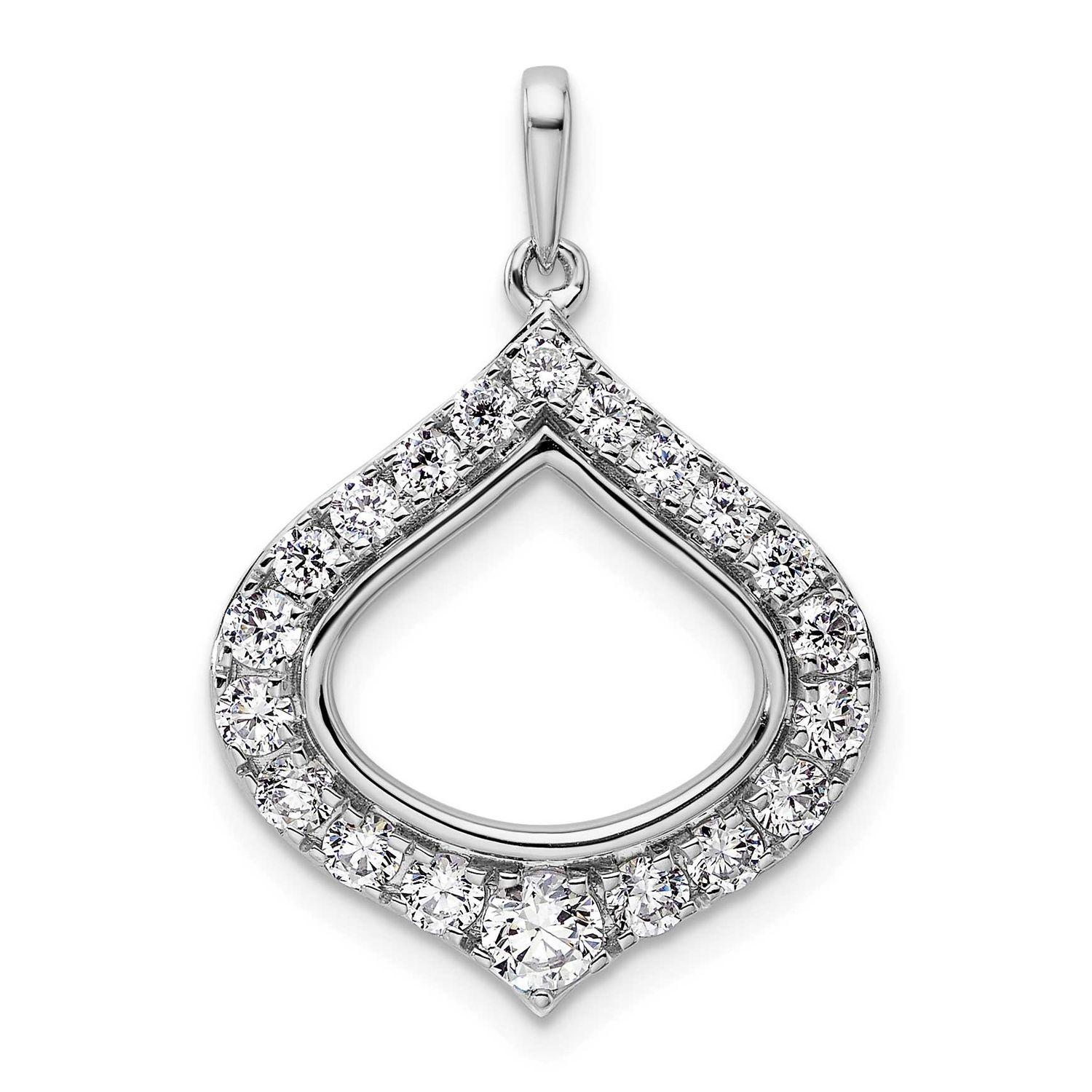 Lab Grown Diamond VS/SI FGH Pendant 14k White Gold, PM9940-100-WLG,