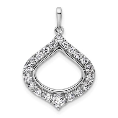 Lab Grown Diamond VS/SI FGH Pendant 14k White Gold, PM9940-100-WLG,