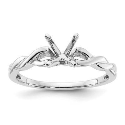 1 carat 6.50 mm 4-Prong Round Solitaire Engagement Ring Mounting 14k White Gold, RM1942E-100-W,