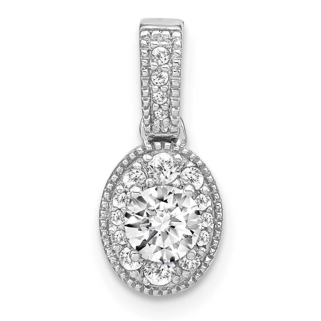 Lab Grown Diamond VS/SI FGH Complete Oval Vintage Pen 14k White Gold, PM7979-050-WLG, 883957788425