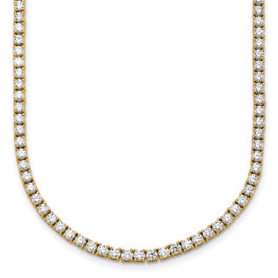 24in Lab Grown VS DEF Round Diamond Straight Necklace 14k Gold, PM10321-LD-24,