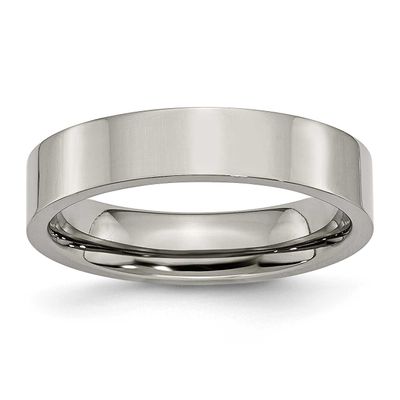 5mm Flat Band Titanium Polished, TB155-9.5, 883957785271
