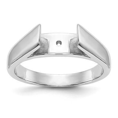 Peg Set 6.5mm Solitaire Engagement Ring Mounting 14k White Gold, RM1979E-6.5MM-W,