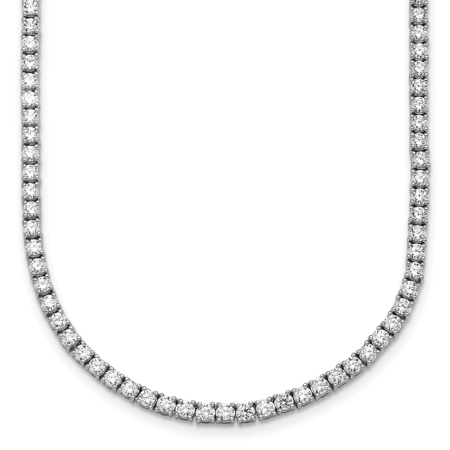24in Lab Grown VS DEF Round Diamond Straight Necklace 14k White Gold, PM10321-WLD-24,