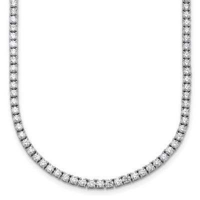 24in Lab Grown VS DEF Round Diamond Straight Necklace 14k White Gold, PM10321-WLD-24,