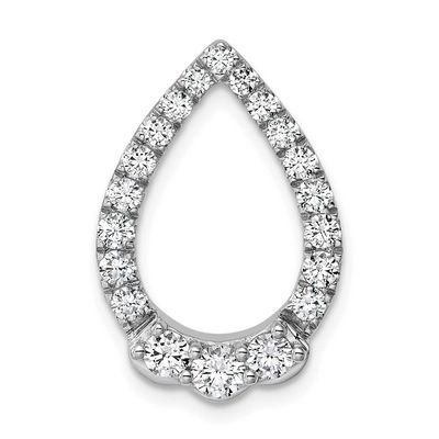Lab Grown Diamond VS/SI FGH Teardrop Chain Slide 14k White Gold, PM10526-100-WLG,