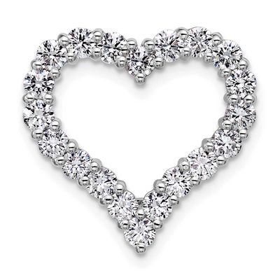 Lab Grown Diamond VS/SI FGH Heart Pendant 14k White Gold, PM10442-WLG,