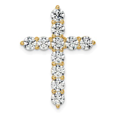 Lab Grown Diamond 3ctw VS/SI FGH Cross Pendant 14k Gold, PM10451-LG,