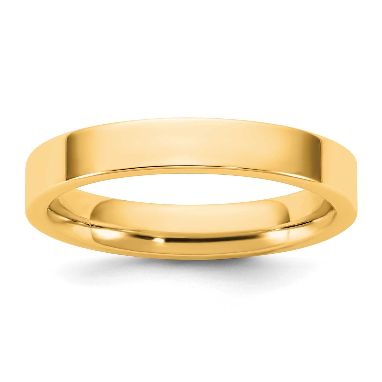 3.5mm Standard Flat Comfort Fit Band 10k Gold, 1FLC035-4.5,
