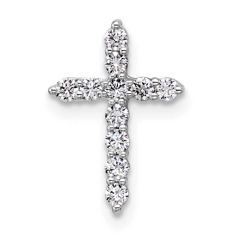 Lab Grown Diamond VS/SI FGH Cross Pendant 14k White Gold, PM10445-WLG,