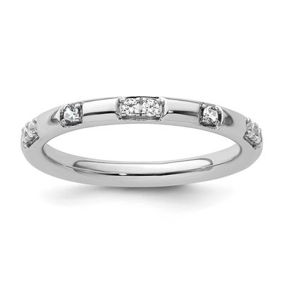 White Topaz and Diamond Ring 14k White Gold, SK2168-7,