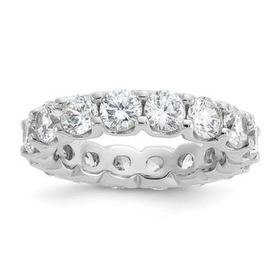 4.25mm CZ 16 Stone Eternity Band Sterling Silver Rhodium-plated, QSH153-8,