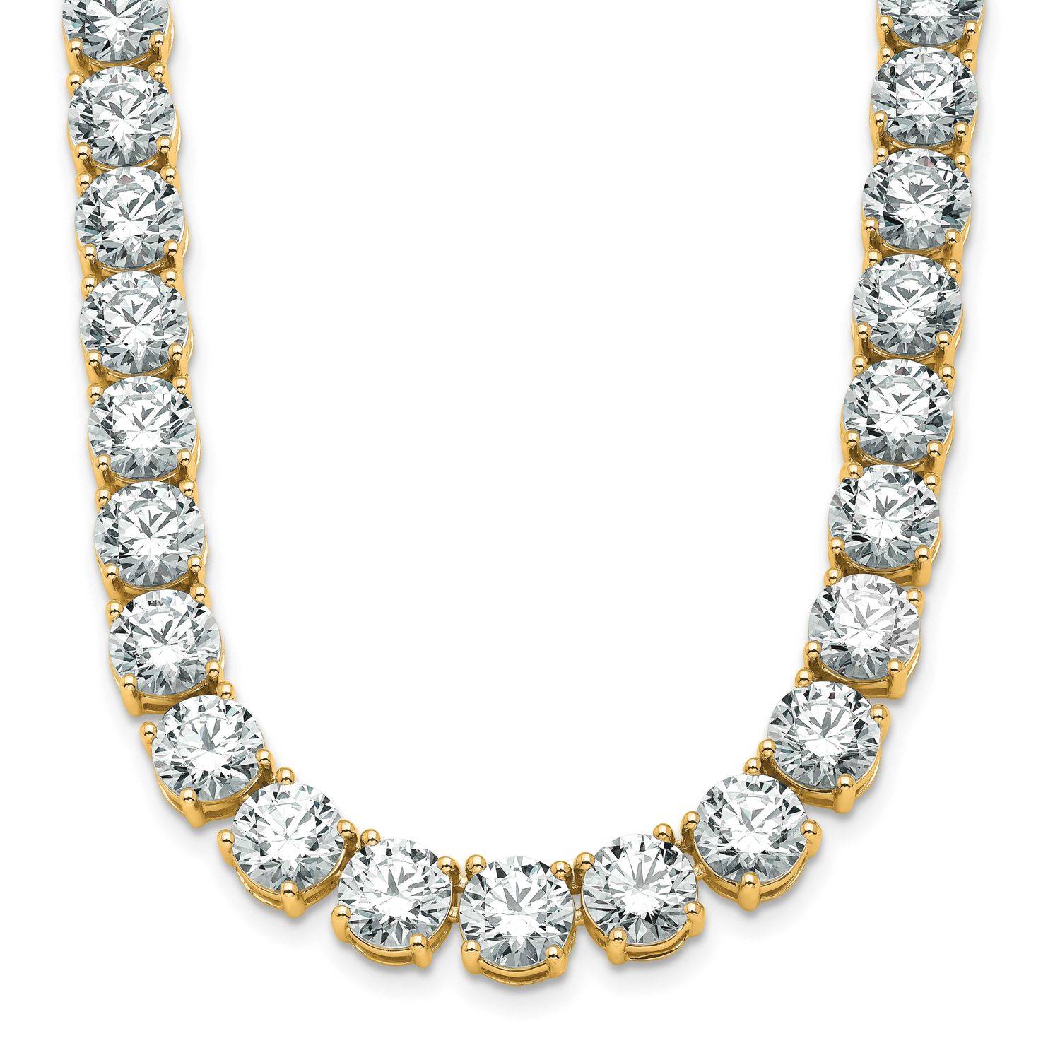 24in Lab Grown VS/SI FGH Round Diamond Straight Necklace 14k Gold, PM10330-LG-24,