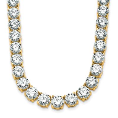 24in Lab Grown VS/SI FGH Round Diamond Straight Necklace 14k Gold, PM10330-LG-24,