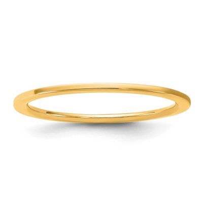 1mm Standard Flat Comfort Fit Band 14k Gold, FLC010-13,