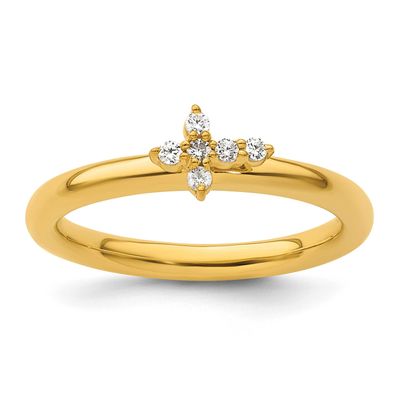 Diamond Cross Ring 14k Gold, SK2189-8, 196904274309