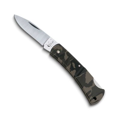 Case Caliber Small Camo Lightweight Zytel Handle Lockback Pocket Knife with Tru-Sharp Blade Stainle