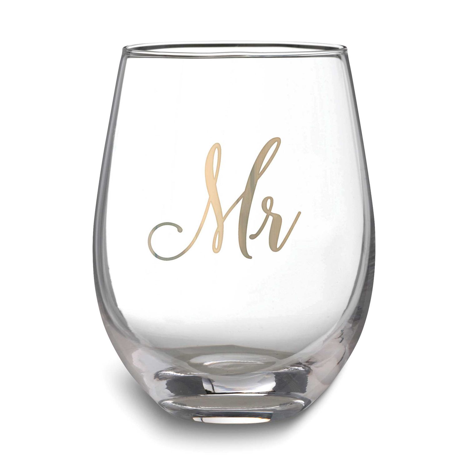 Lillian Rose Gold-tone MR. Stemless Wine Glass , GM21896, 710309451785